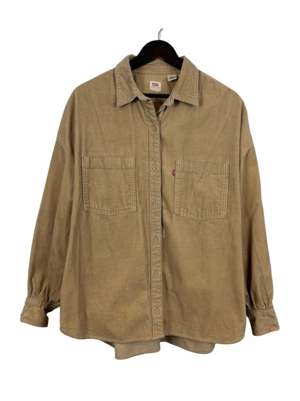 Levi's Beige Corduroy Shirt Jacket Women's Size Large